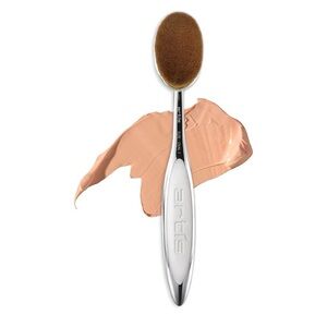 artis Oval 7 Makeup Brush - white and silver - mirror finish